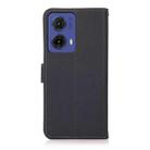 For Motorola Moto G85 KHAZNEH Custer Genuine Leather RFID Phone Case(Blue) - 3