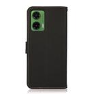 For Motorola Moto G35 KHAZNEH Custer Genuine Leather RFID Phone Case(Black) - 3