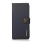 For Motorola Moto G35 KHAZNEH Custer Genuine Leather RFID Phone Case(Blue) - 2