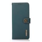 For Motorola Moto G35 KHAZNEH Custer Genuine Leather RFID Phone Case(Green) - 2
