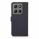 For Motorola Moto G15 4G KHAZNEH Custer Genuine Leather RFID Phone Case(Blue) - 3