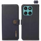 For Motorola Edge 60 Fusion KHAZNEH Custer Genuine Leather RFID Phone Case(Blue) - 1