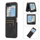 For Samsung Galaxy Z Flip5 Card Slot Leather Phone Case(Black) - 1