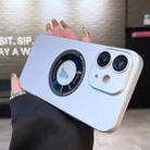 For iPhone 11 Electroplating Oil Injection Magsafe Magnetic PC Phone Case(White) - 1