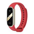For Xiaomi Mi Band 8 Mijobs Solid Color Silicone Watch Band(Red) - 1