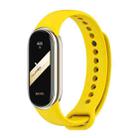 For Xiaomi Mi Band 8 Mijobs Solid Color Silicone Watch Band(Yellow) - 1