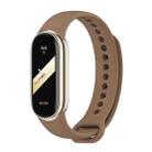 For Xiaomi Mi Band 8 Mijobs Solid Color Silicone Watch Band(Coffee Color) - 1