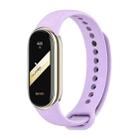 For Xiaomi Mi Band 8 Mijobs Solid Color Silicone Watch Band(Taro Purple) - 1