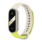 For Xiaomi Mi Band 8 Mijobs Dual Color Silicone Watch Band(Grass Green+Grey) - 1