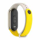 For Xiaomi Mi Band 8 Mijobs Dual Color Silicone Watch Band(Yellow+Grey) - 3
