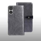 For Cubot P60 idewei Crocodile Texture Leather Phone Case(Grey) - 1