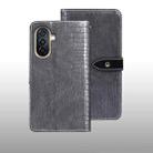 For Huawei nova Y71 idewei Crocodile Texture Leather Phone Case(Grey) - 1