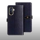 For Huawei nova Y71 idewei Crocodile Texture Leather Phone Case(Dark Blue) - 1