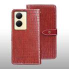 For vivo V29 Lite 5G idewei Crocodile Texture Leather Phone Case(Red) - 1