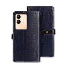 For vivo V29e 5G Taiwan idewei Crocodile Texture Leather Phone Case(Dark Blue) - 1