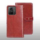 For Xiaomi Redmi Note 12S idewei Crocodile Texture Leather Phone Case(Red) - 1