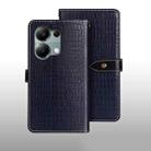 For Xiaomi Redmi Note 13 Pro 4G idewei Crocodile Texture Leather Phone Case(Dark Blue) - 1