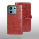 For Xiaomi Redmi Note 13 Pro 5G idewei Crocodile Texture Leather Phone Case(Red) - 1