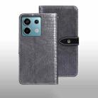 For Xiaomi Redmi Note 13 Pro 5G idewei Crocodile Texture Leather Phone Case(Grey) - 1