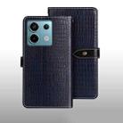 For Xiaomi Redmi Note 13 Pro 5G idewei Crocodile Texture Leather Phone Case(Dark Blue) - 1