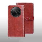 For Xiaomi Redmi A3 4G idewei Crocodile Texture Leather Phone Case(Red) - 1
