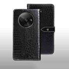 For Xiaomi Redmi A3 4G idewei Crocodile Texture Leather Phone Case(Black) - 1