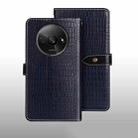 For Xiaomi Redmi A3 4G idewei Crocodile Texture Leather Phone Case(Dark Blue) - 1