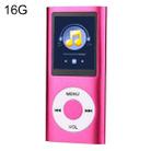 1.8 inch TFT Screen Metal MP4 Player With 16G TF Card+Earphone+Cable(Rose Red) - 1