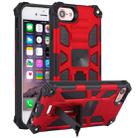 For iPhone 6 Shockproof TPU + PC Magnetic Protective Case with Holder(Red) - 1