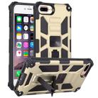 For iPhone 6 Plus Shockproof TPU + PC Magnetic Protective Case with Holder(Gold) - 1