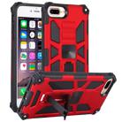 For iPhone 6 Plus Shockproof TPU + PC Magnetic Protective Case with Holder(Red) - 1