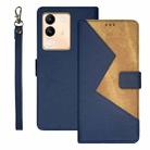 For  vivo V29E 5G Taiwan, China idewei Two-color Splicing Leather Phone Case(Blue) - 1
