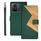 For Xiaomi Redmi Note 12S idewei Two-color Splicing Leather Phone Case(Green) - 1