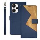 For Xiaomi Redmi Note 13 Pro+ 5G idewei Two-color Splicing Leather Phone Case(Blue) - 1