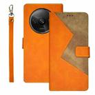 For Xiaomi Redmi A3 4G idewei Two-color Splicing Leather Phone Case(Orange) - 1
