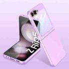 For Samsung Galaxy Z Flip5 GKK Integrated Ultra-thin Electroplating Lens Frame Phone Case(Purple) - 1