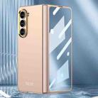 For Samsung Galaxy Z Fold5 GKK Integrated Ultra-thin Electroplating Lens Frame Phone Case(Gold) - 1