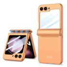For Samsung Galaxy Z Flip5 GKK Integrated Magnetic Full Coverage Folding Phone Case(Orange) - 1
