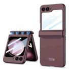 For Samsung Galaxy Z Flip5 GKK Integrated Magnetic Full Coverage Folding Phone Case(Wine Red) - 1