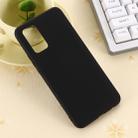 For Samsung Galaxy Note20 5G Pure Color Liquid Silicone Shockproof Full Coverage Case(Black) - 2