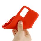 For Samsung Galaxy Note20 5G Pure Color Liquid Silicone Shockproof Full Coverage Case(Red) - 4