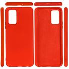 For Samsung Galaxy Note20 5G Pure Color Liquid Silicone Shockproof Full Coverage Case(Red) - 5