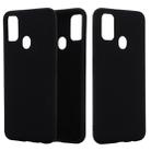 For Huawei P smart 2020 Pure Color Liquid Silicone Shockproof Full Coverage Case(Black) - 1