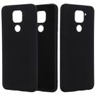 For Xiaomi Redmi Note 9 / Redmi 10X 4G Pure Color Liquid Silicone Shockproof Full Coverage Case(Black) - 1