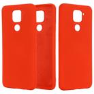 For Xiaomi Redmi Note 9 / Redmi 10X 4G Pure Color Liquid Silicone Shockproof Full Coverage Case(Red) - 1