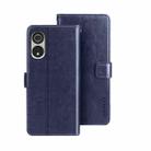 For Cubot P60 idewei Crazy Horse Texture Leather Phone Case with Holder(Blue) - 1