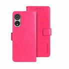 For Cubot P60 idewei Crazy Horse Texture Leather Phone Case with Holder(Rose Red) - 1