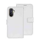 For Huawei nova Y71 idewei Crazy Horse Texture Leather Phone Case with Holder(White) - 1