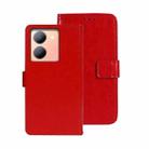 For vivo Y78 5G idewei Crazy Horse Texture Leather Phone Case(Red) - 1