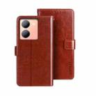 For vivo Y78 5G idewei Crazy Horse Texture Leather Phone Case(Brown) - 1